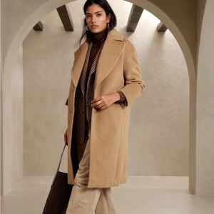 Camel winter wool coat